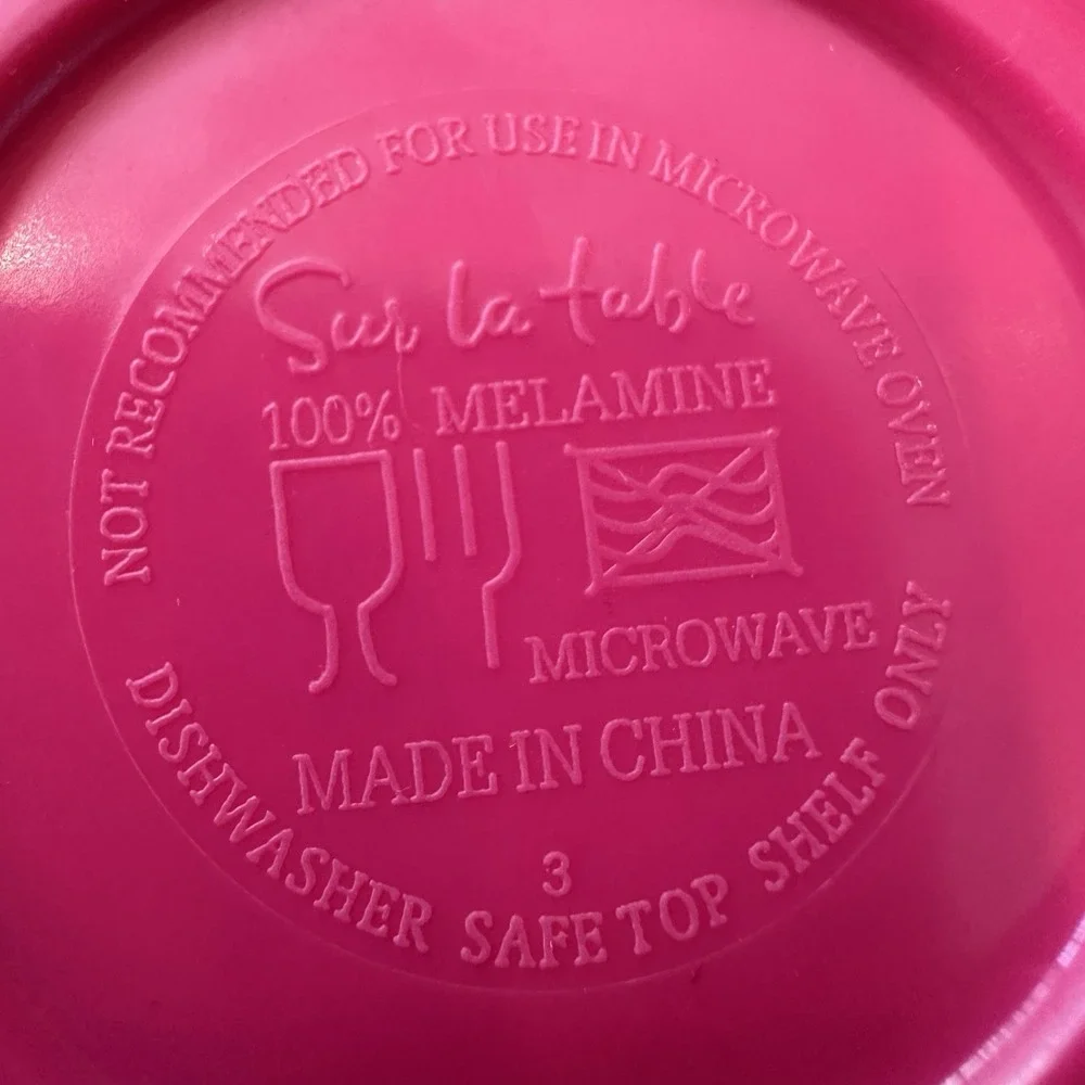 Sur La Table Fuchsia Pink Melamine Nesting Prep Bowls & Measuring Cups Set Of 5